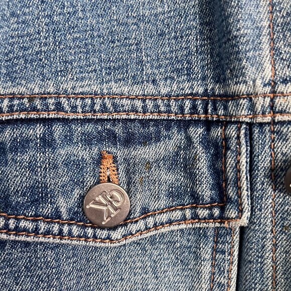 VTG Calvin Klein Denim Jacket Sz M - Picture 7 of 8